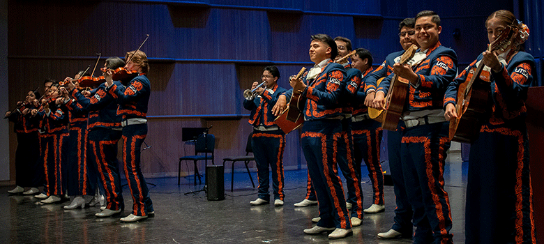 Mariachi Los Paisanos performs at the UTSA Recital Hall.