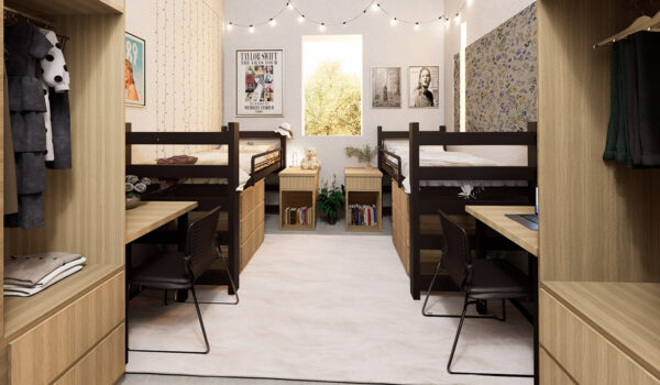 sample room in blanco hall