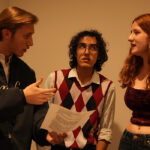 three students prepare for auditions for UT San Antonio’s "Little Shop of Horrors" Photo by Conor Cummings