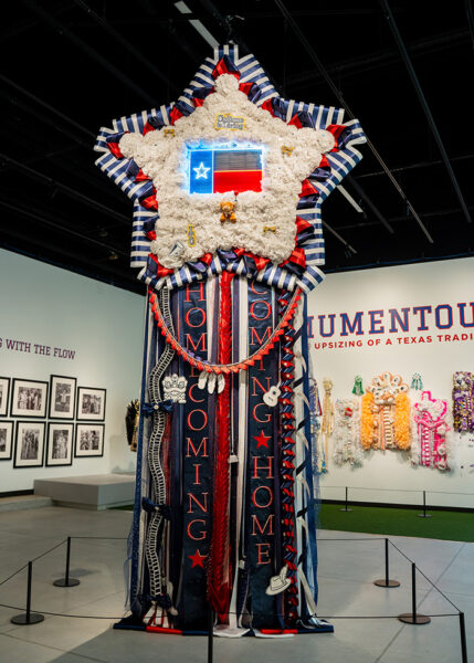 large mum in mumentous exhibit at the institute of texan cultures