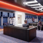 A rendering of a UT San Antonio baseball locker room.