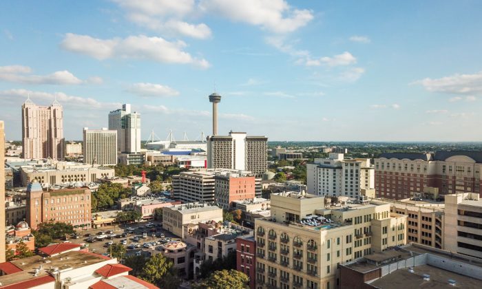 Clouds over the San Antonio skyline