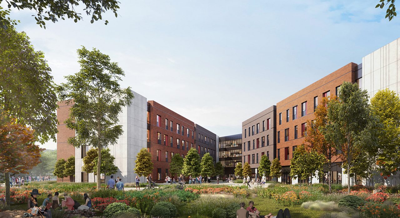 artist rendering of blanco hall residence hall