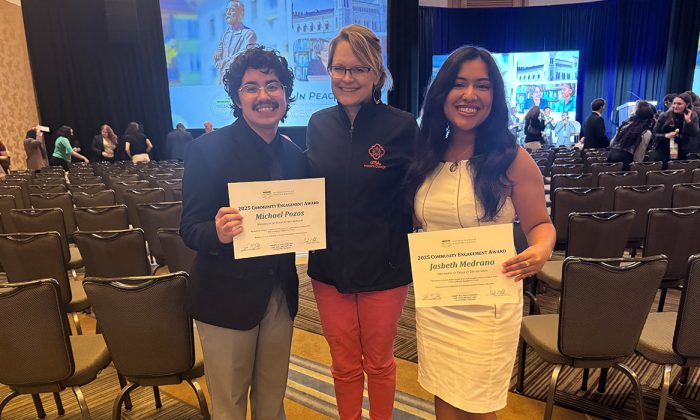 Two students honored with national award for storytelling project with formerly incarcerated individuals