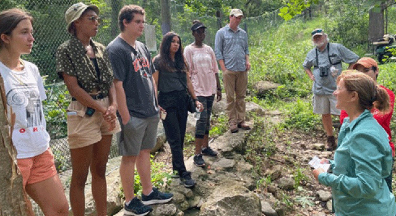 Students in the STIR-UP program recently visited the Cibolo Creek Nature Preserve in Boerne to discuss water research and sustainability at the creek.