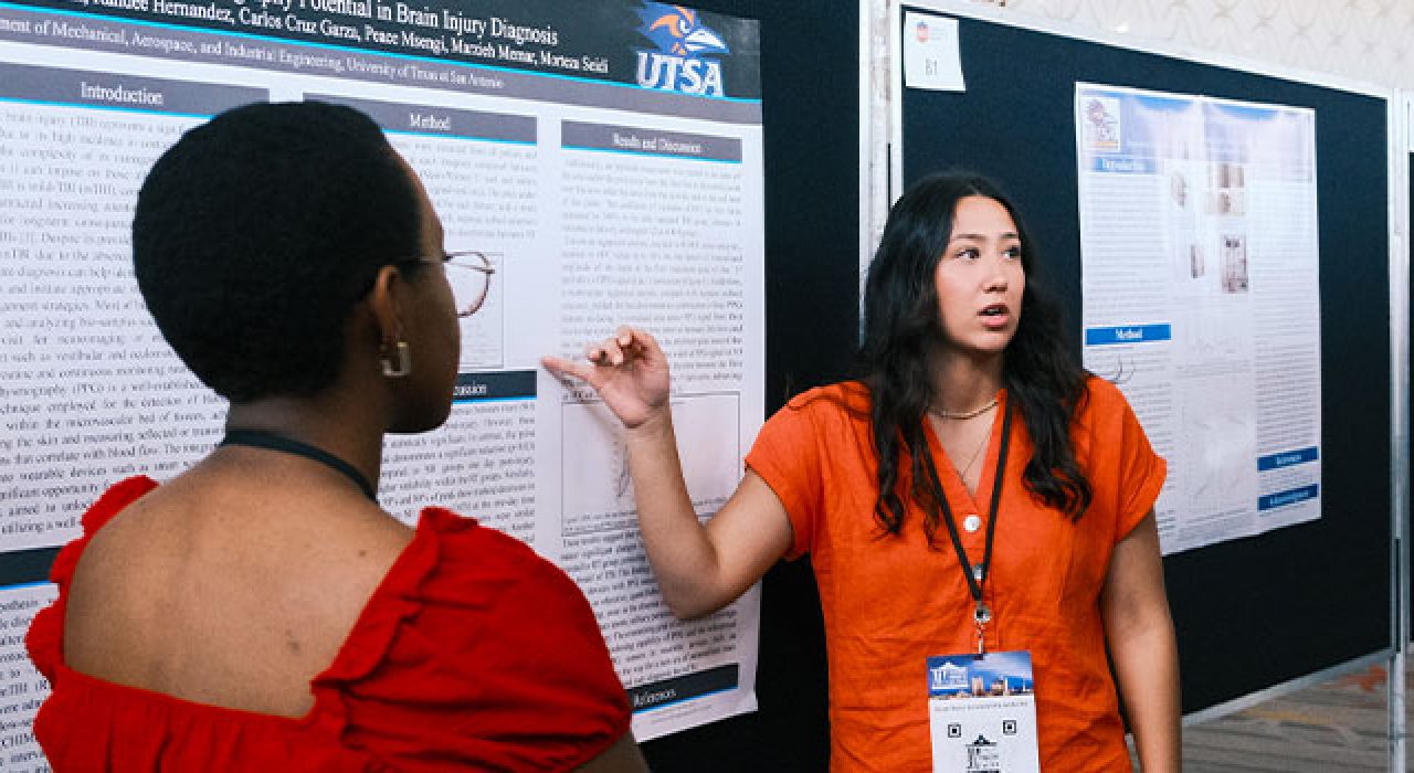 Ph.D. student Anita Shayan presenting her team’s work