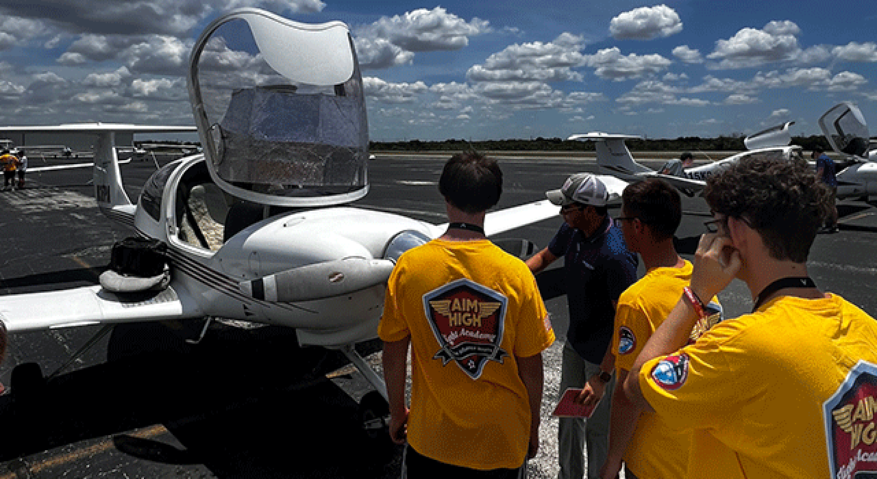 Twelve students from around the U.S. are a part of the AIM High Flight Academy.