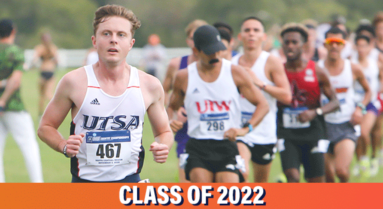 Harrison Wade competes at the 2022 NCAA South Central Regional on November 11 in College Station. Wade will earn his bachelor's degree from UTSA on December 13. Photos courtesy of RJ Sports