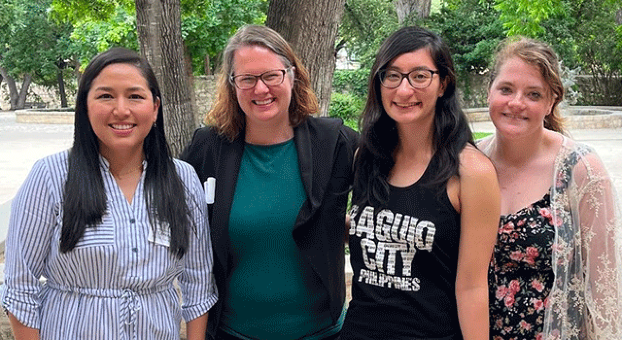 Professor Lacy Barton (second from left) leads the Barton Lab at UTSA