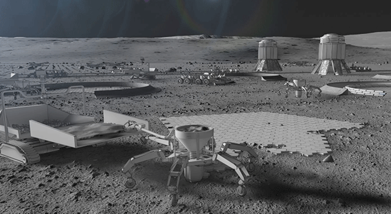Astroport and Tangram 3DS have provided this rendering of a lunar launchpad site on the Moon. UTSA is contributing to research that could make this site a reality in the future.