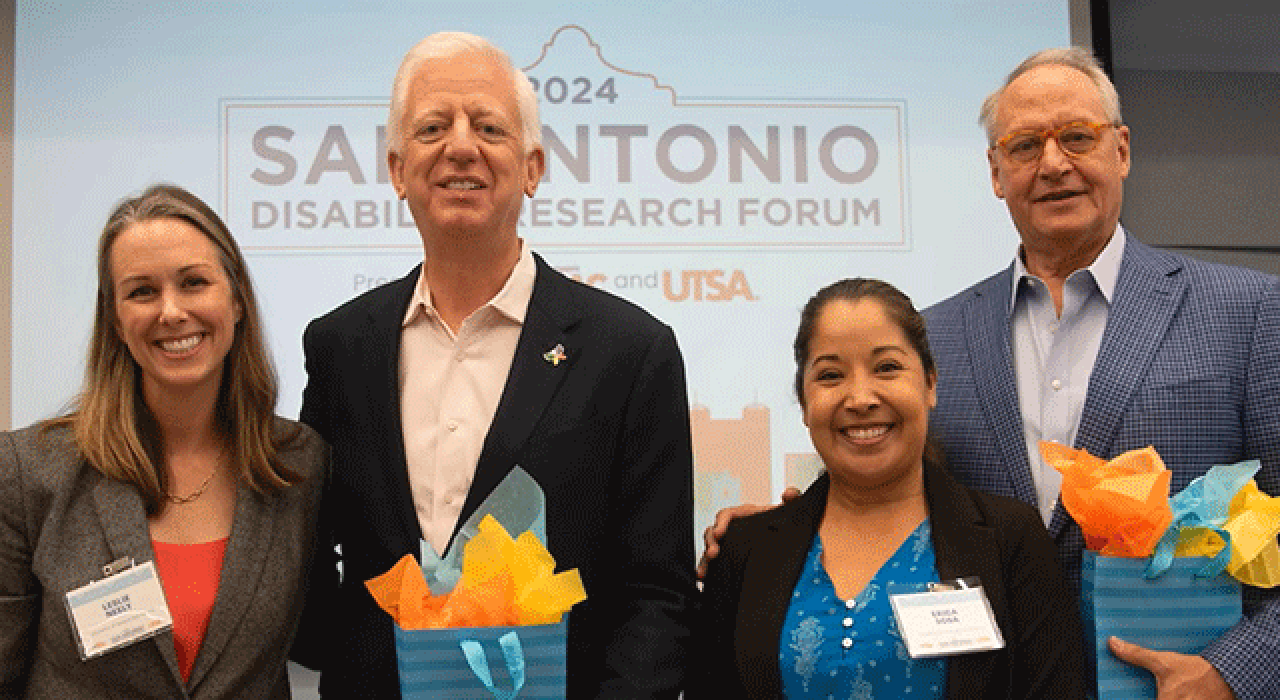 From left to right: Leslie Neely, Gordon Hartman, Erica Sosa and Taylor Eighmy