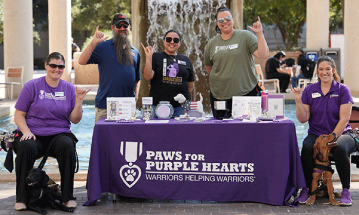 UTSA, Paws for Purple Hearts support veterans through love of service dogs