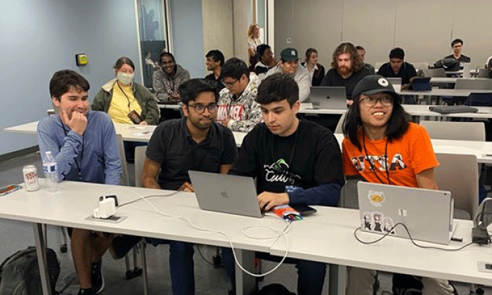 Students travel “Back to the Future” for UTSA’s RowdyHacks today