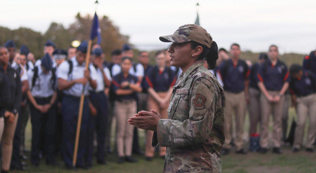 sophia-irizarry-wing-commander Sophia Irizarry speaks to fellow Air Force ROTC cadets