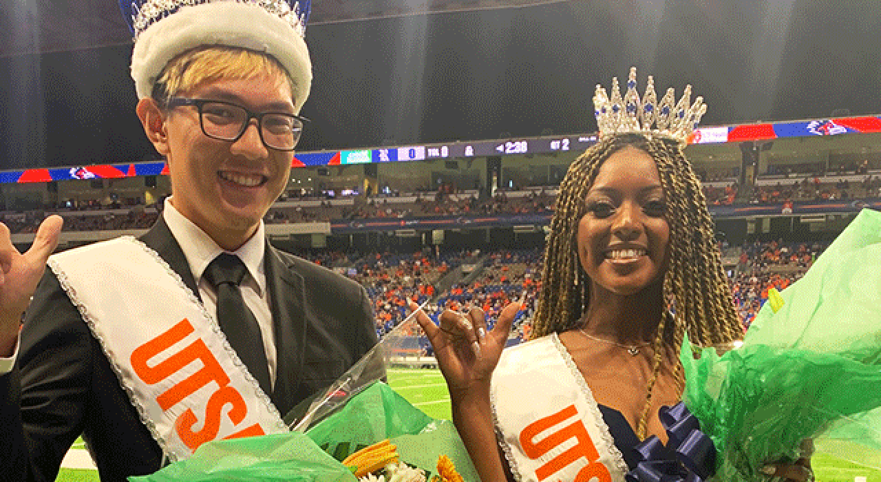 Lance Tran and Erica McFarland were named the 2021 Spirit of the Roadrunner recipients.