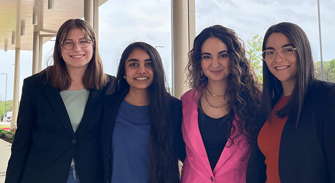 Tranquility Therapeutics won the Spring 2021 $100K Student Technology Venture Competition. From left to right